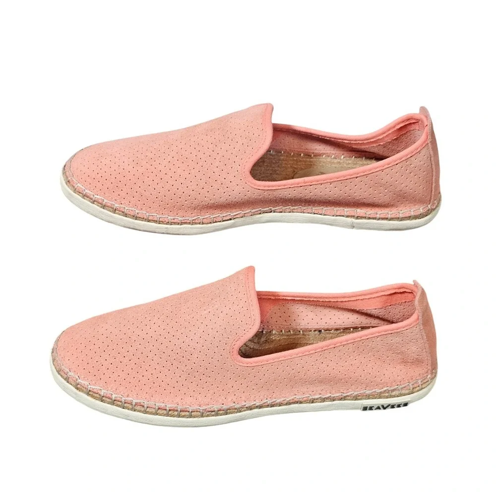 Seavees Ocean Park Espadrille Slip On Shoes‎ Suede Pink Womens Size 8 EUC